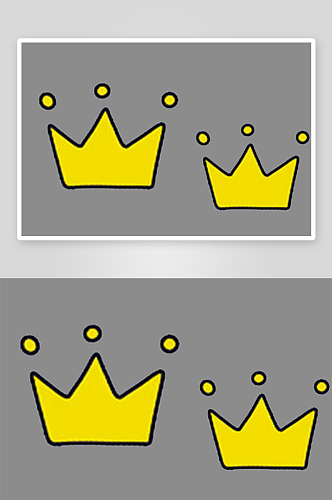 手绘卡通皇冠设计元素素材