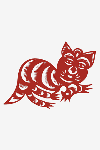 动物剪纸图案素材传统手工十二生肖民俗刻纸
