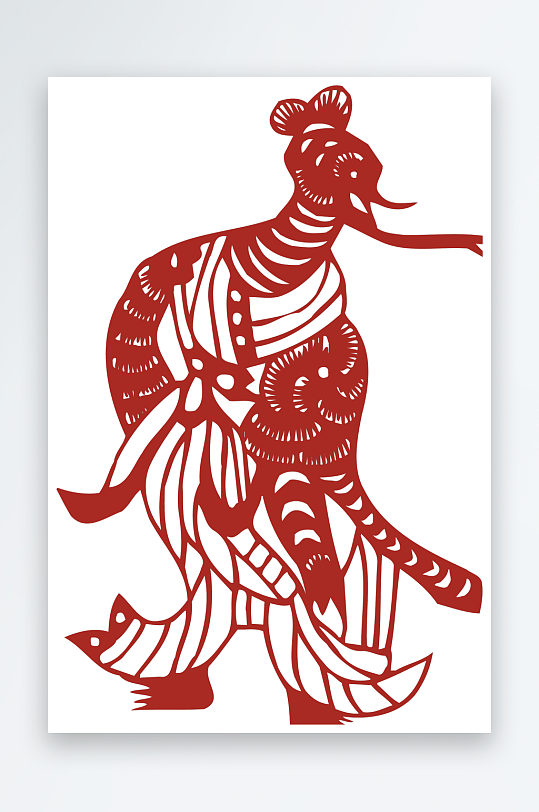 动物剪纸图案素材传统手工十二生肖设计