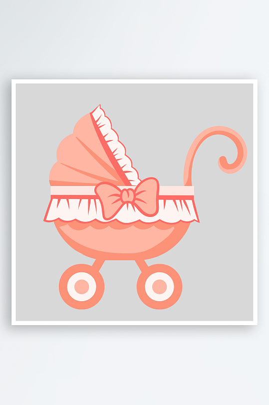 母婴用品插图素材手绘婴儿服装玩具元素