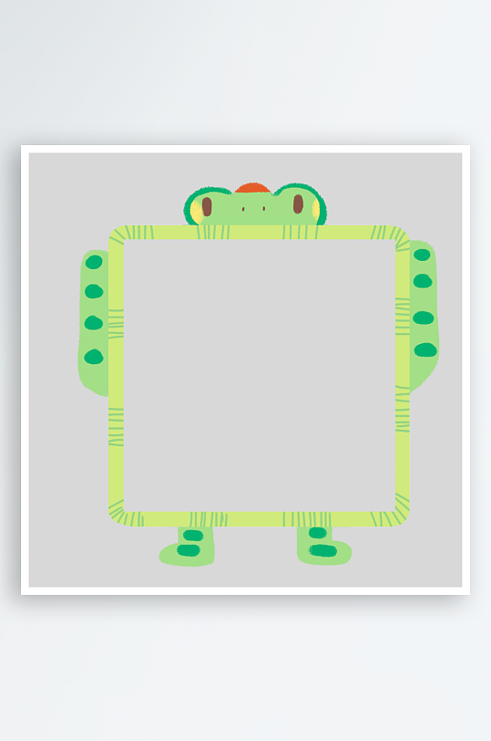卡通动物标签书签小报边框可爱动物素材
