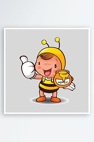 卡通小蜜蜂PPT高清平面设计PNG