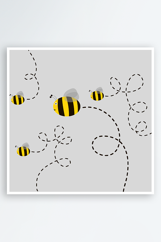 卡通小蜜蜂PPT高清平面设计PNG素材