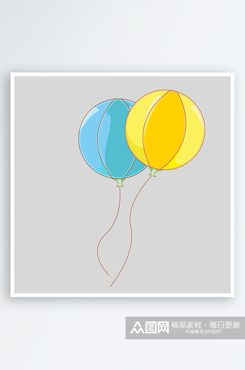 卡通梦幻彩色气球气泡节日生日宴会婚礼素材