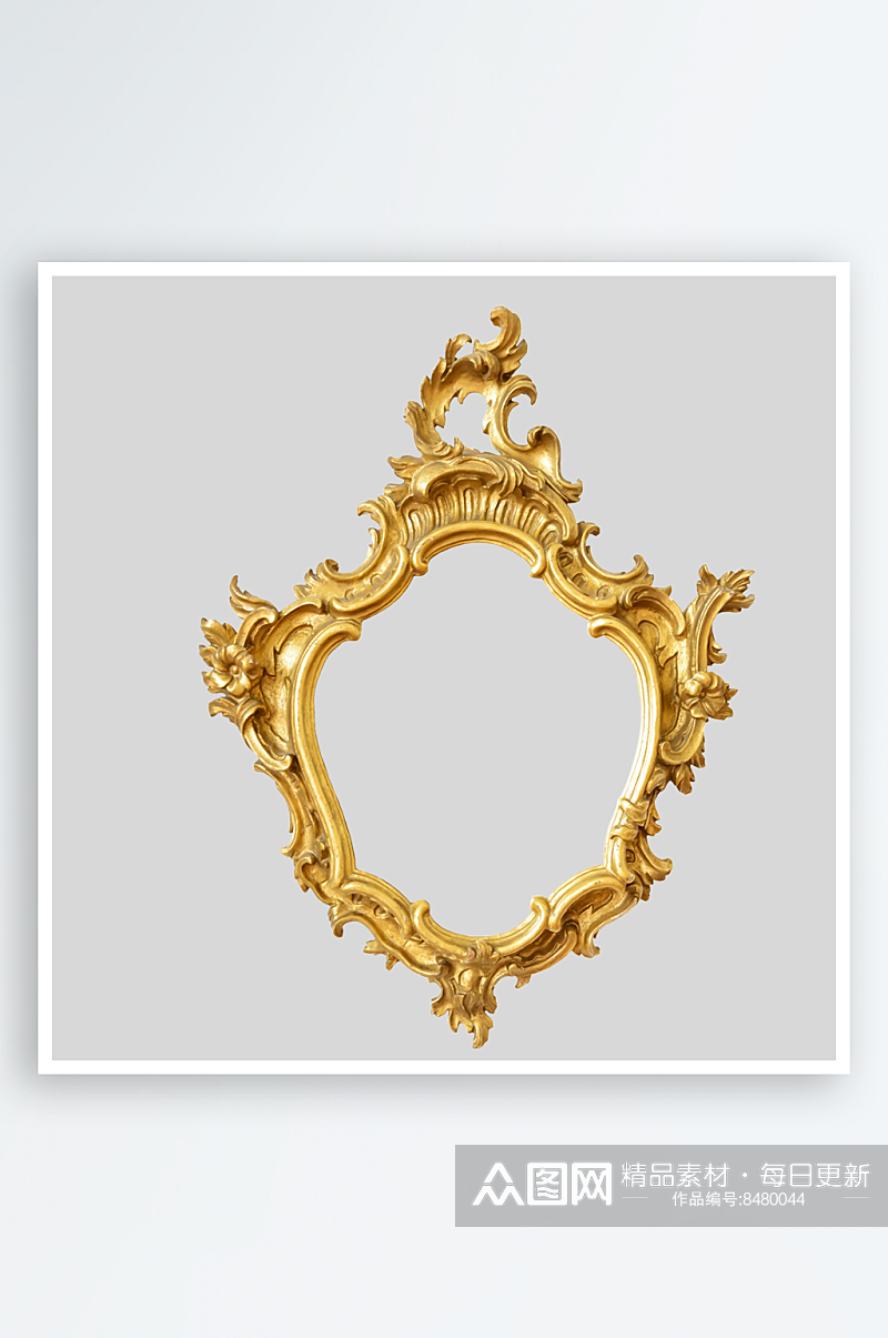 金色欧式花纹边框欧式华丽复古相框画框元素素材