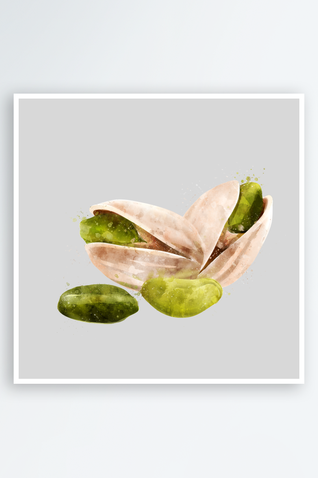 手绘水彩蔬菜水果蓝莓西瓜菠萝png素材素材