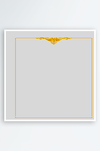 复古欧式金箔花纹边框分割线免抠素材