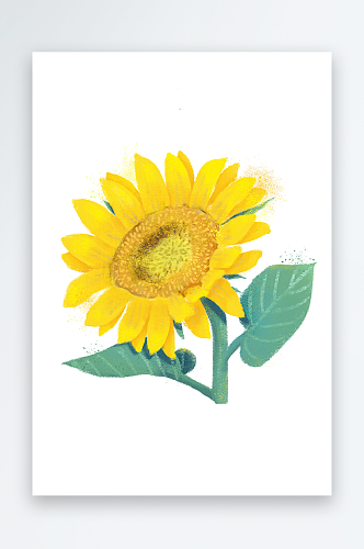 可爱卡通手绘向日葵太阳花花朵花卉设计