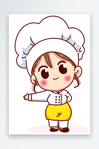 卡通厨师人物形象美食餐饮烹饪元素PNG