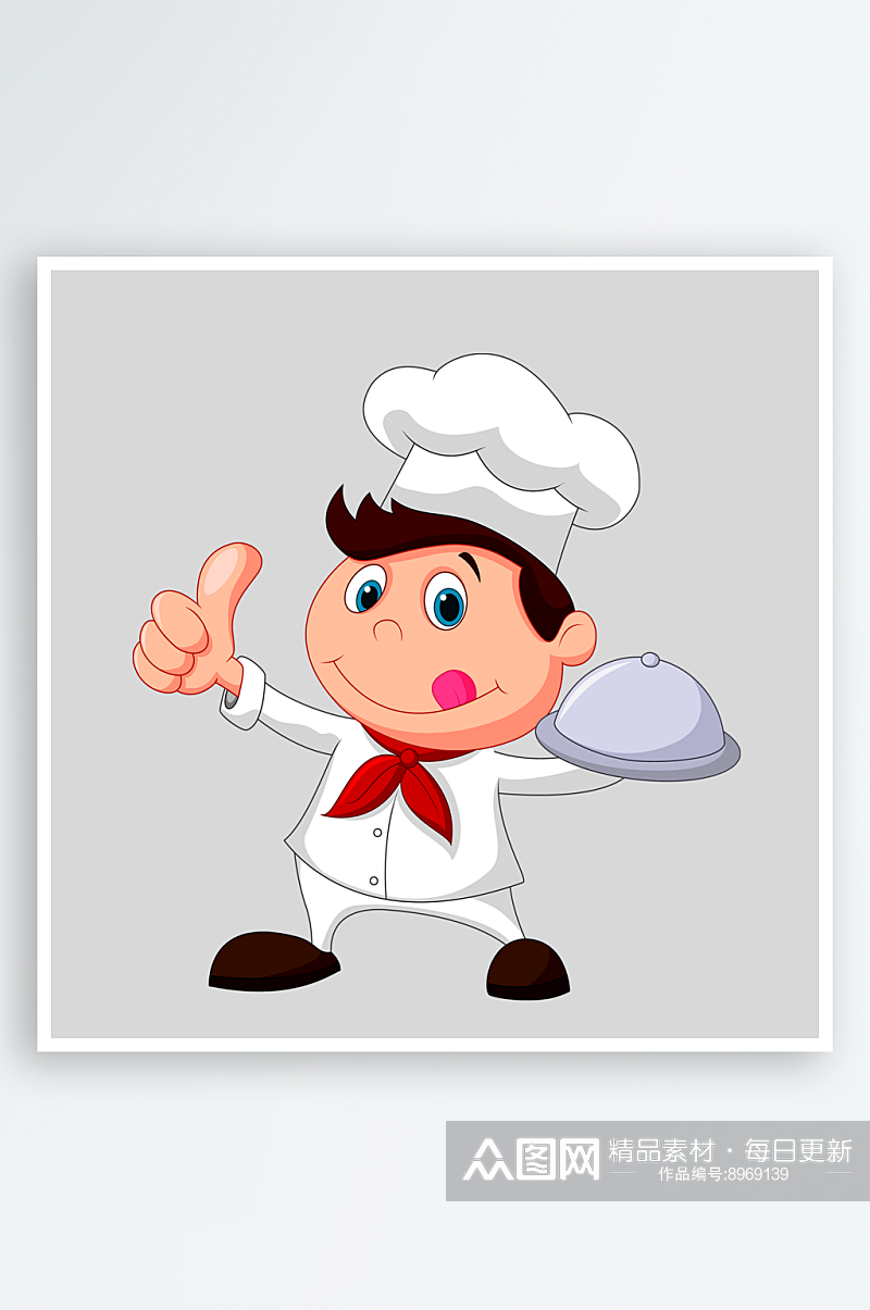 卡通厨师人物形象美食餐饮烹饪元素PNG素材