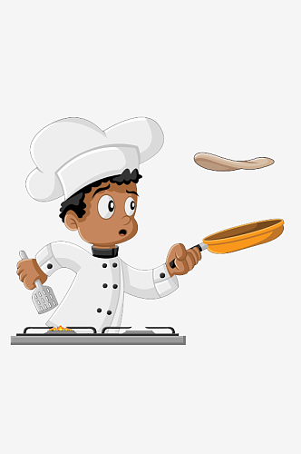 卡通厨师人物形象美食餐饮烹饪PNG元素