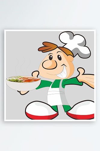 卡通厨师人物形象美食餐饮烹饪PNG元素