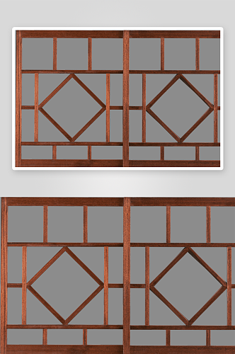 中国风中式古风屏风木质木纹窗户窗花边框