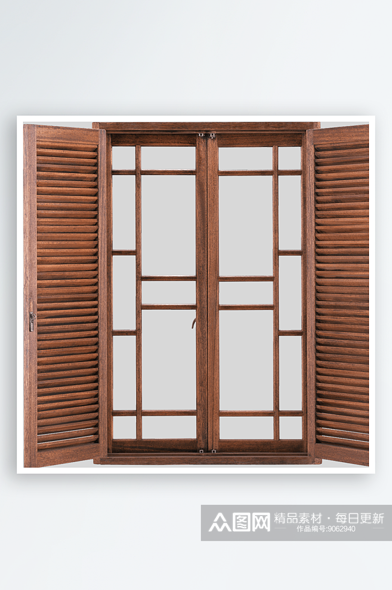 中国风中式古风屏风木质木纹窗户窗花边框素材