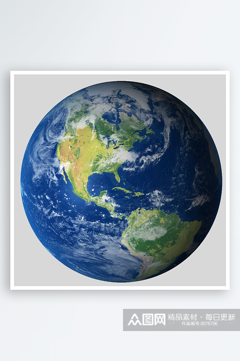 创意手绘地球星球PNG免抠元素透明背景素材