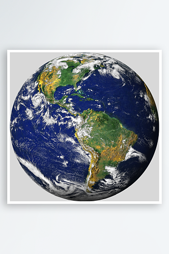 创意手绘地球星球PNG免抠元素透明背景图