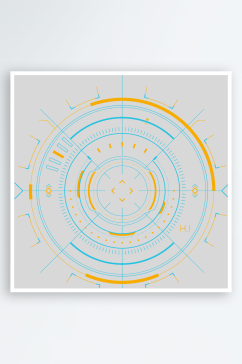 科技圆环边框智能云计算科幻HUD发光素材