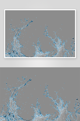 水素材水滴水花水波纹水浪花水花飞溅喷