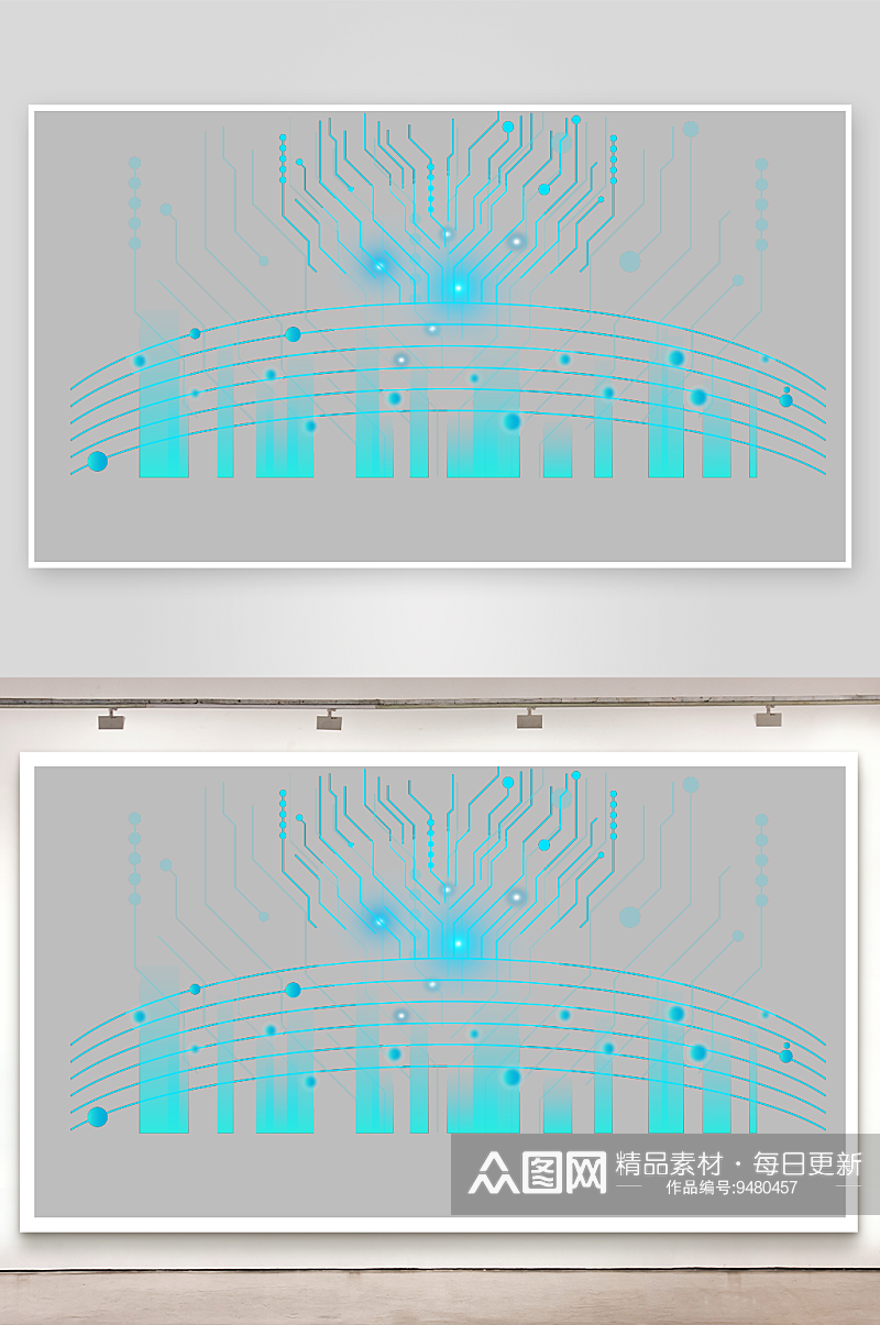 科技电路板线路图科技线条数字芯片图案素材