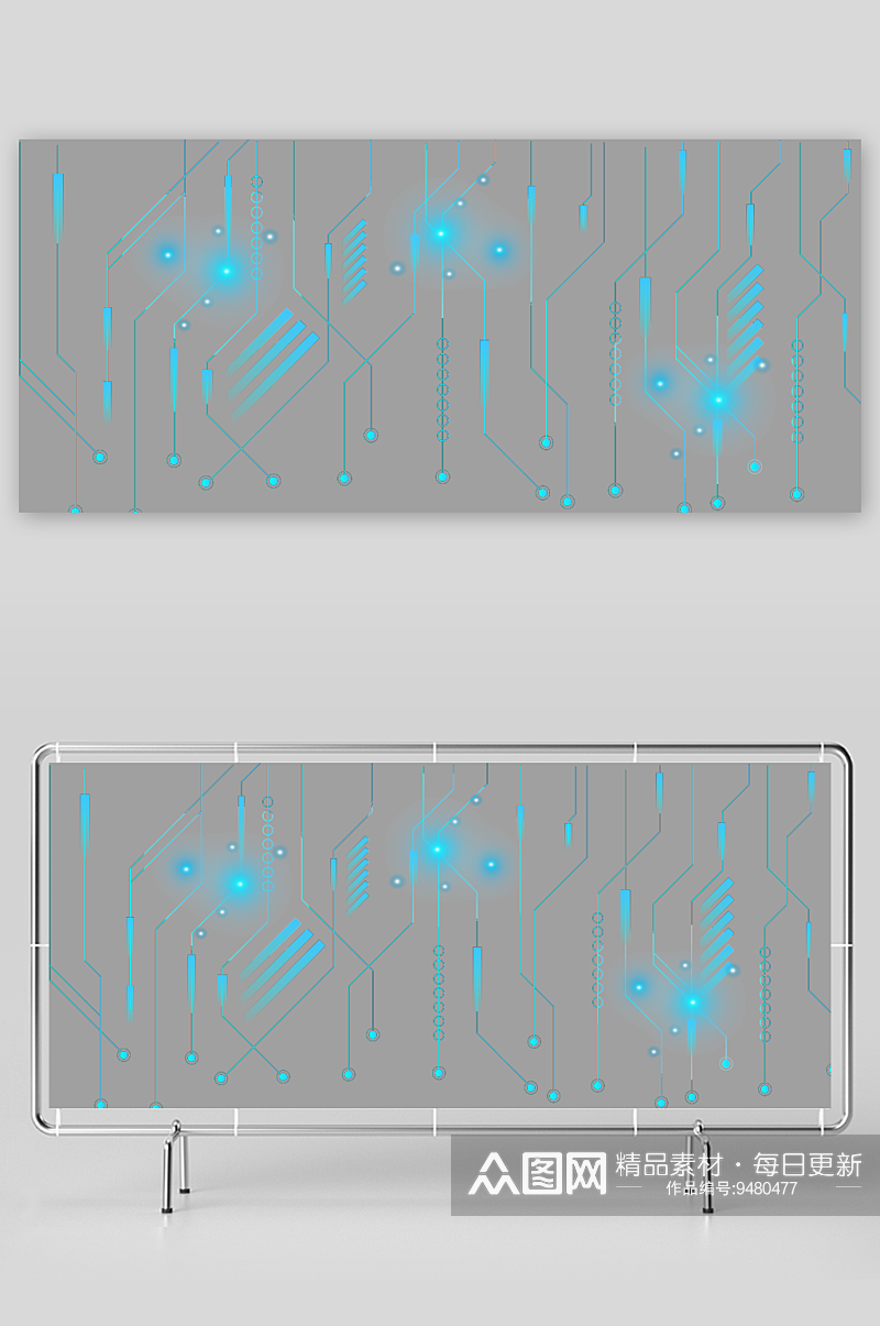科技电路板线路图科技线条数字芯片图案素材