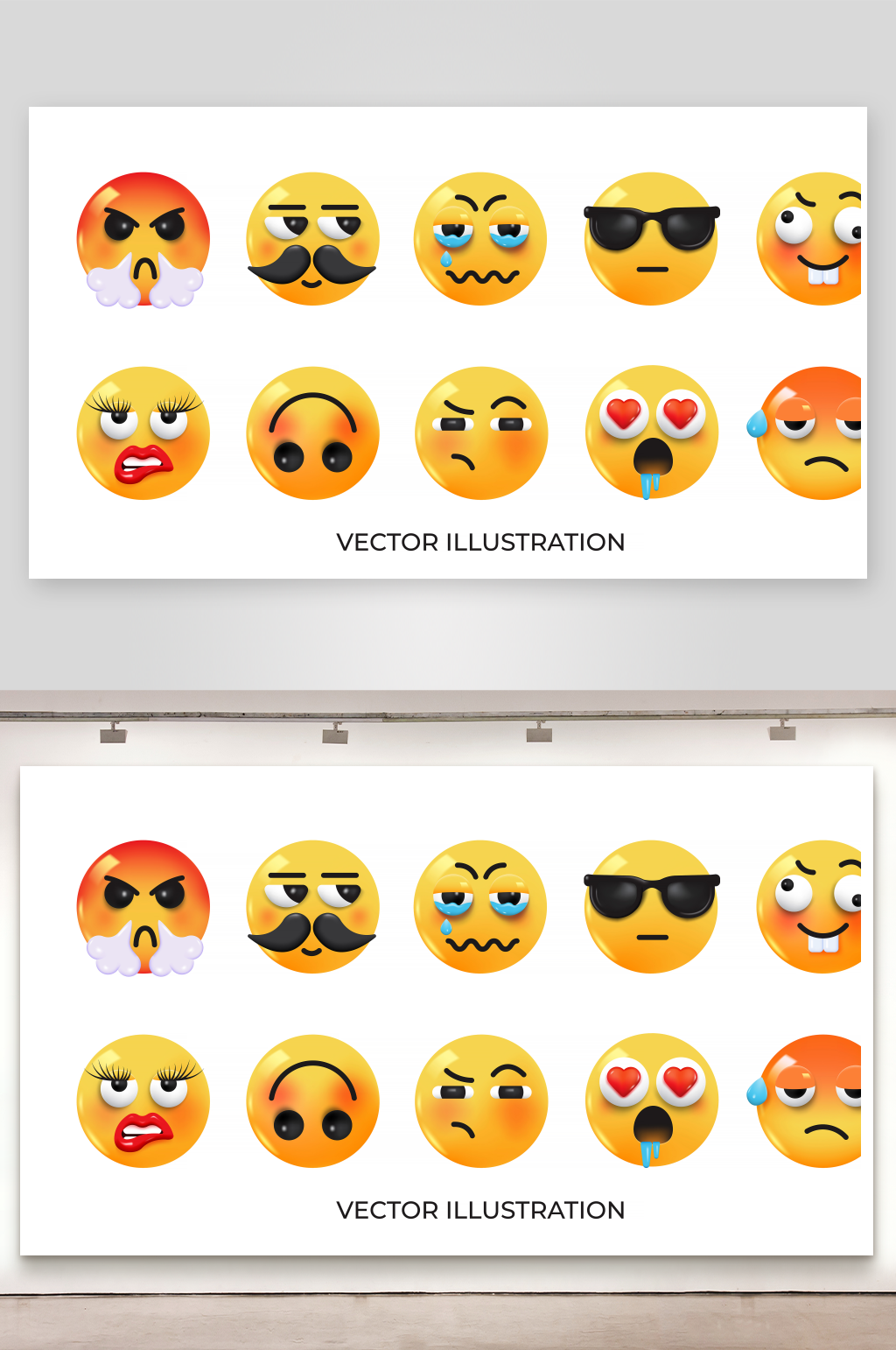 可爱卡通趣味3D立体emoji头像图片素材