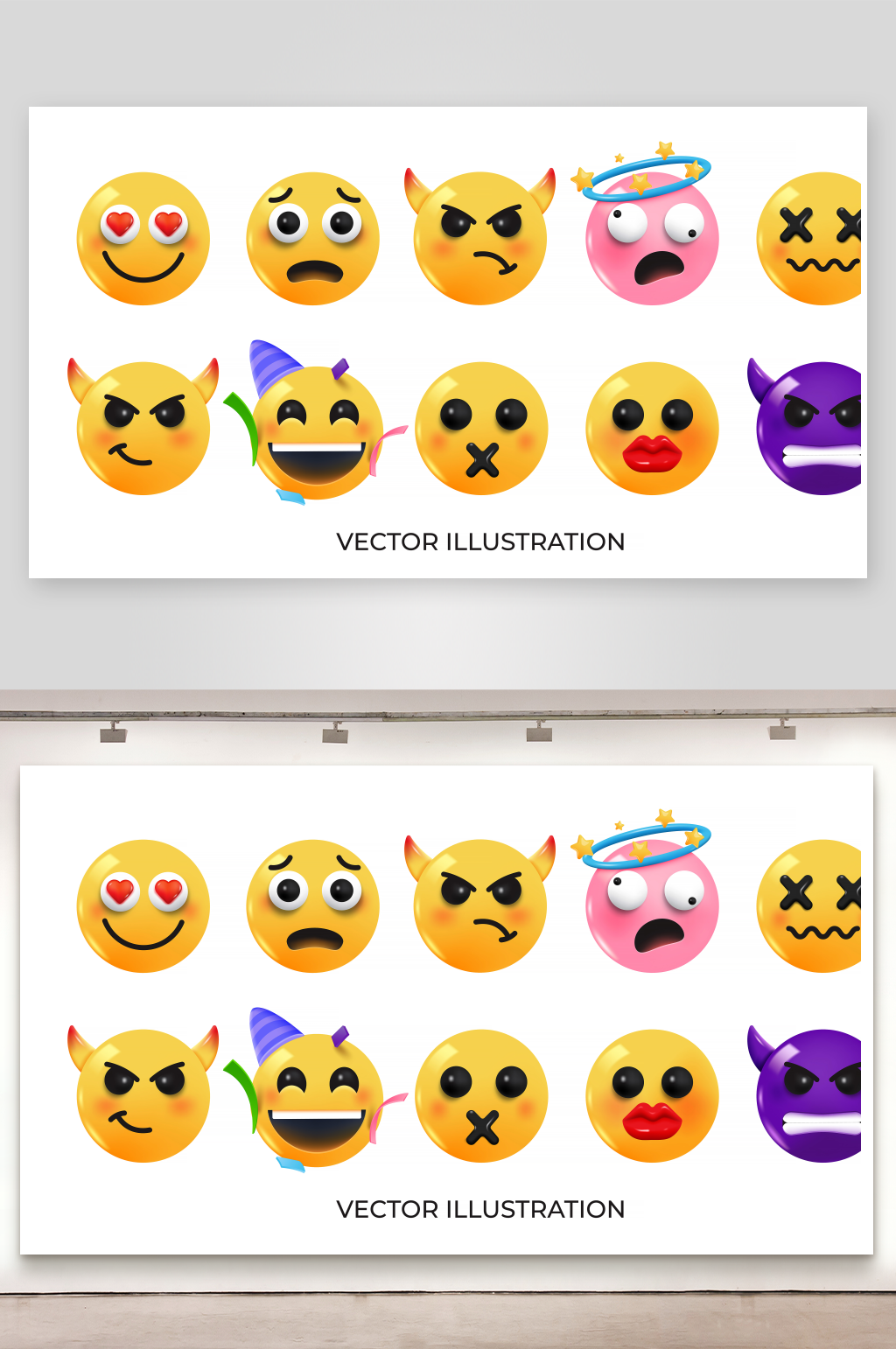 可爱卡通趣味3D立体emoji头像图片素材