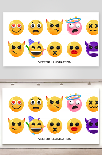 可爱卡通趣味3D立体emoji头像图片