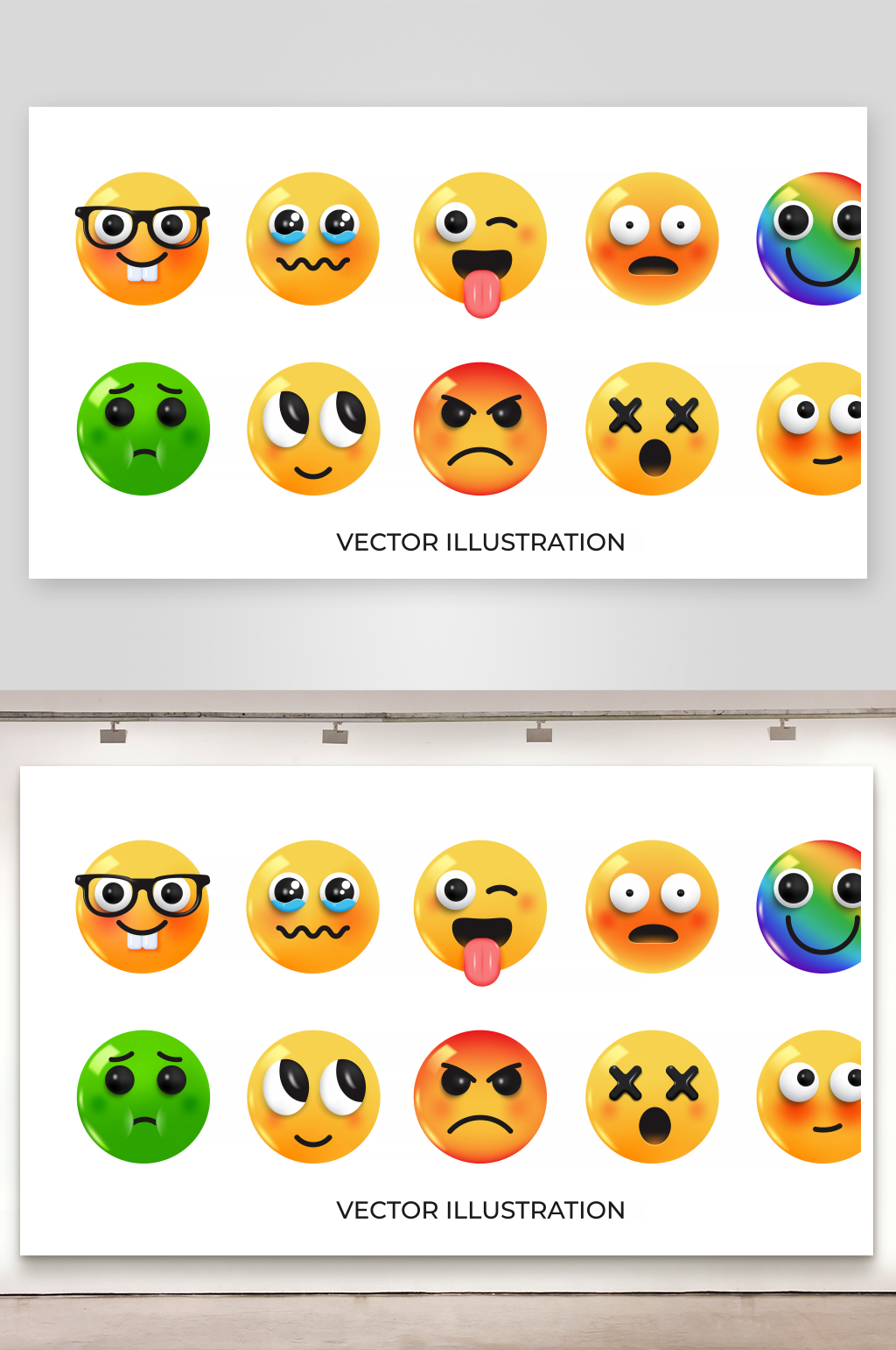 可爱卡通趣味3D立体emoji头像图片素材
