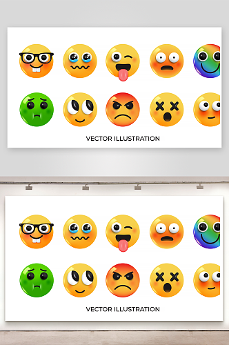 可爱卡通趣味3D立体emoji头像图片