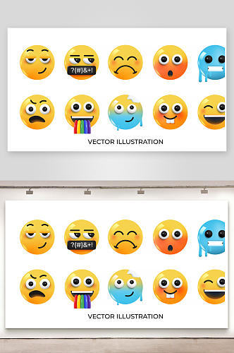 可爱卡通趣味3D立体emoji头像图片