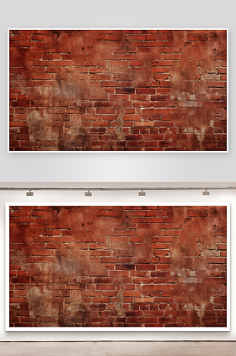 老旧破旧复古斑驳红砖墙面砖墙纹理壁纸