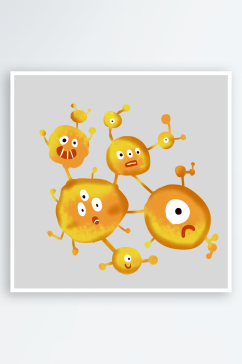 生物医学卡通流行病毒细菌细胞基因医疗
