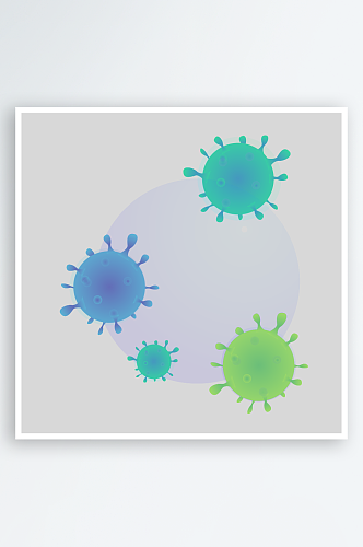 生物医学卡通流行病毒细菌细胞基因医疗