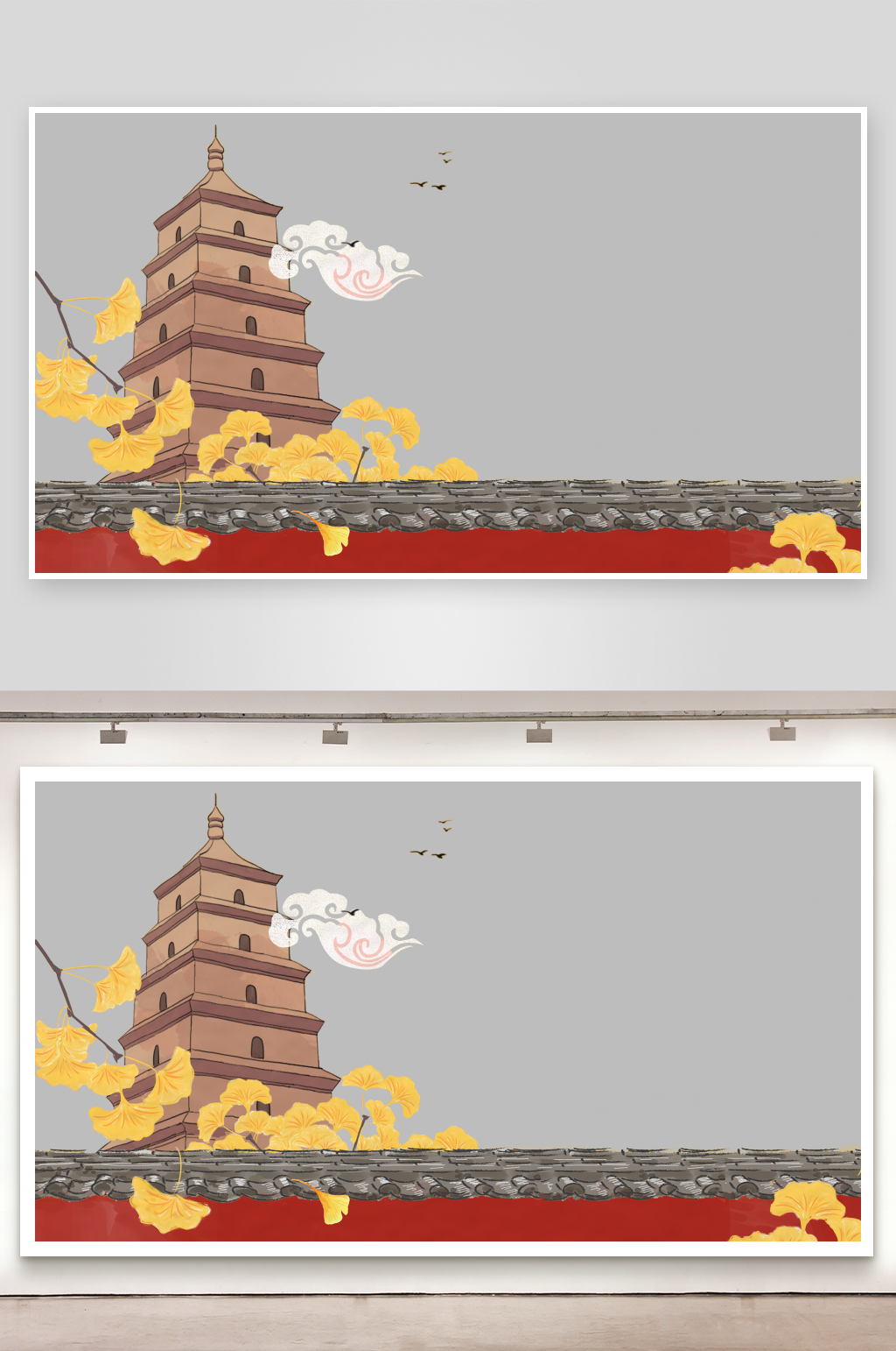 西安旅游地标建筑古都长安插图PNG素材