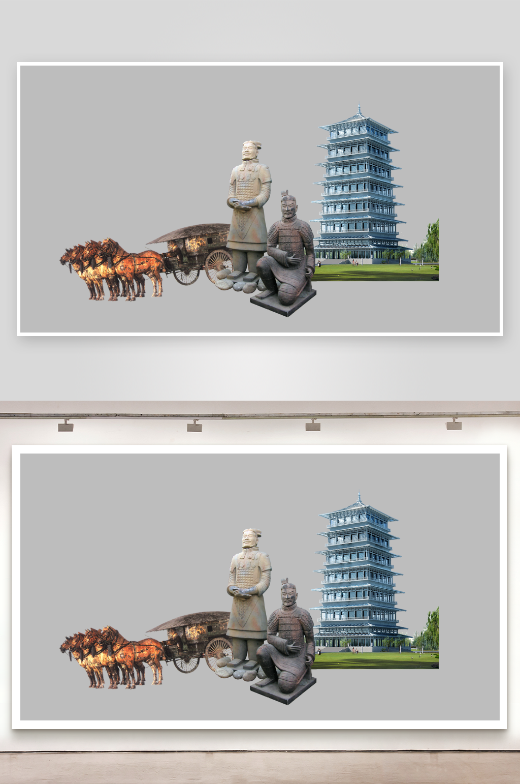 西安旅游地标建筑古都长安插图PNG素材素材