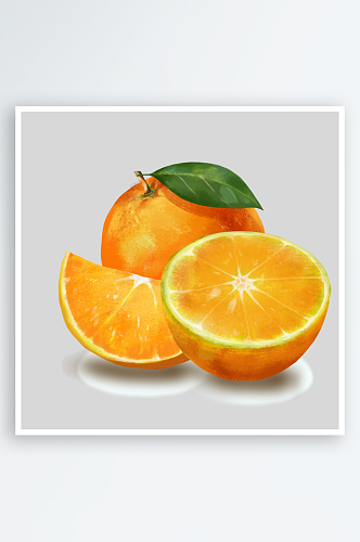 橙子橘子广告PNG透明背景PS免抠