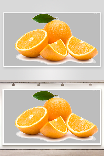 橙子橘子广告PNG透明背景PS免抠