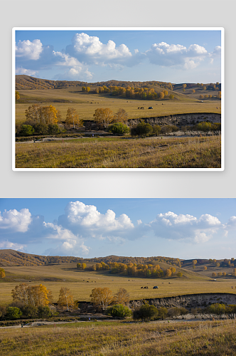 内蒙古乌兰布统草原秋天自然风光景色