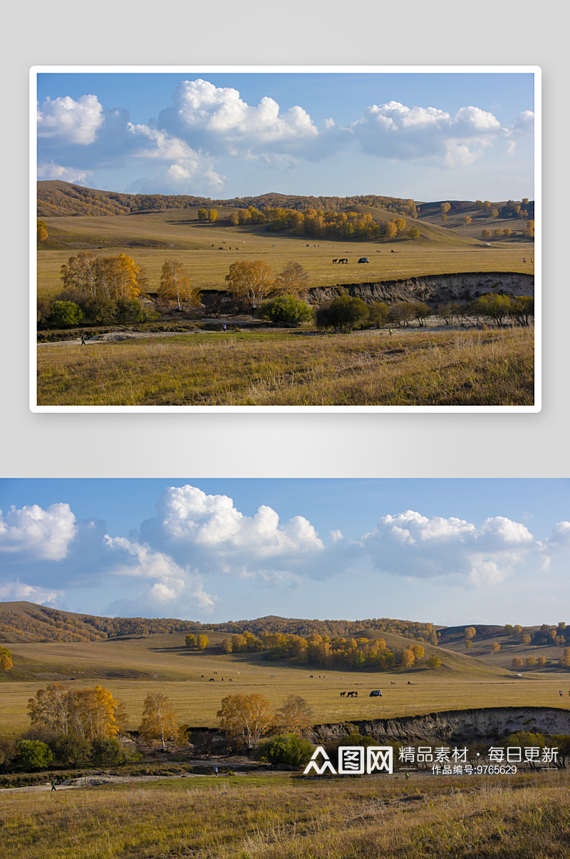 内蒙古乌兰布统草原秋天自然风光景色素材