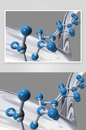 卡通生物基因DNA化妆品医疗化学分子素材