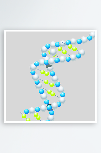 卡通生物基因DNA化妆品医疗化学分子素材