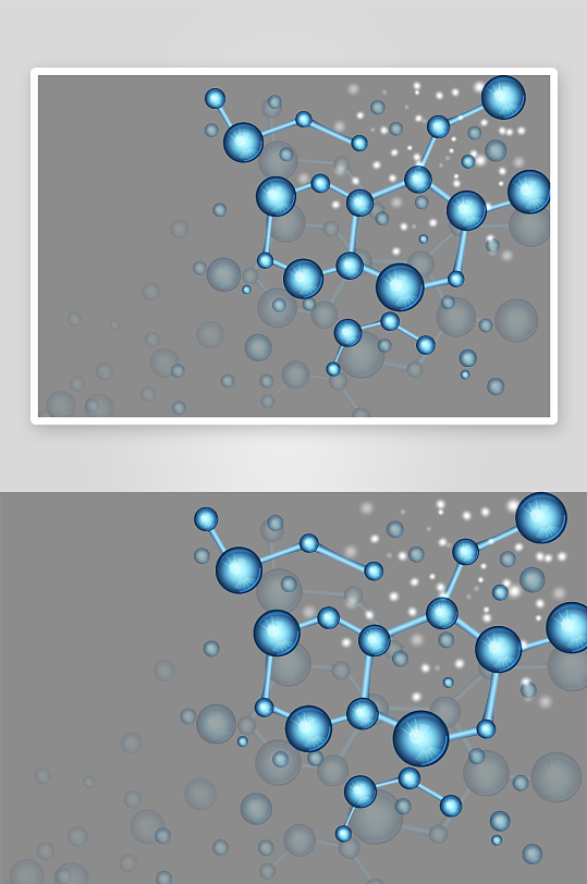 卡通生物基因DNA化妆品医疗化学分子素材