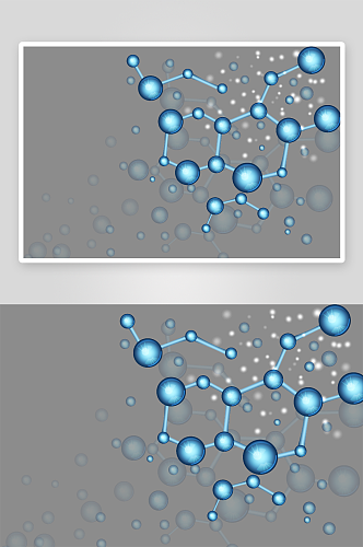 卡通生物基因DNA化妆品医疗化学分子素材