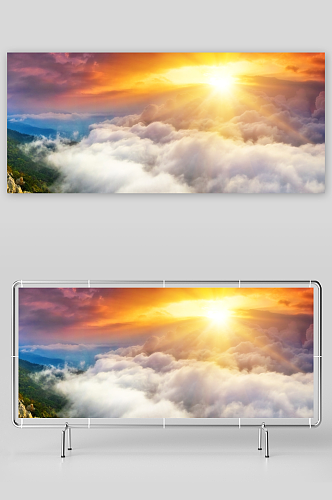 天空朝阳夕阳自然风景图片素材
