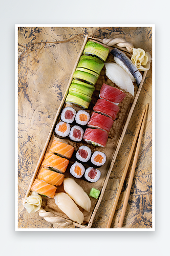 寿司高清美食料理寿司摆盘菜牌海报摄影