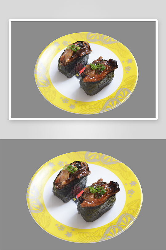 寿司高清美食料理寿司摆盘菜牌海报免抠