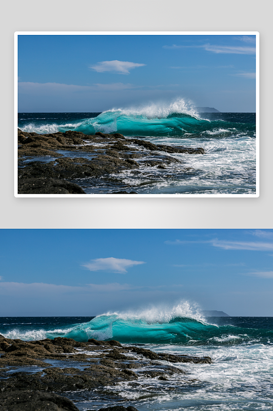 高清海景海滩沙滩海边大海蓝色海洋海岸