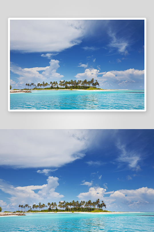 美丽的马尔代夫海滩自然美丽的背景