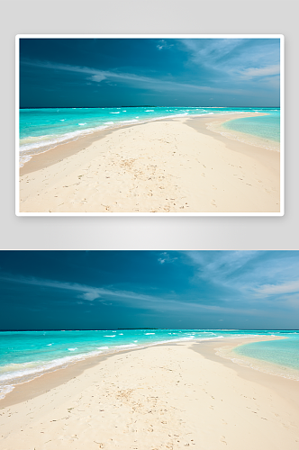 美丽的岛屿海滩马尔代夫的沙嘴
