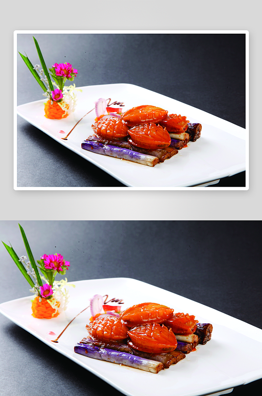 意式南茄烩鲜鲍餐饮高清图片素材